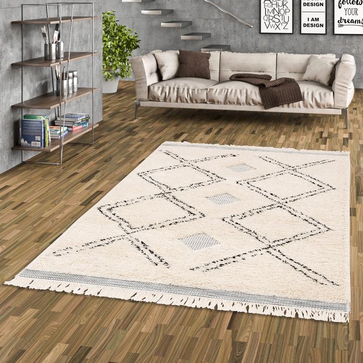Produktbild Pergamon In & Outdoor Teppich Shaggy Sylt Rauten (120 x 170 cm)