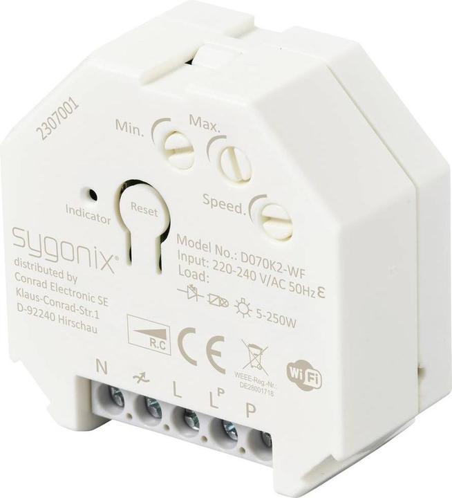 Produktbild Sygonix SY-5775566 Unterputz Dimmer Geeignet für Leuchtmittel: LED-Lampe, Glühla