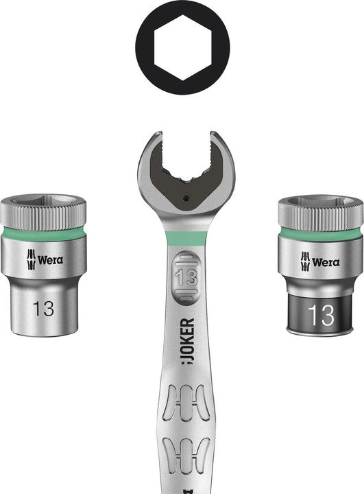 Actual product image Wera 8100 SC 8 Zyklop Metal Ratchet Set (11 mm, 17 mm, 19 mm, 12 mm, 15 mm, 14 mm, 16 mm, 13 mm, 18 mm, 10 mm)