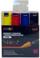 Produktbild Posca Postermarker PC-8K 4 Farben (Blau, Gelb, Schwarz, Rot, 8 mm, 4 x)