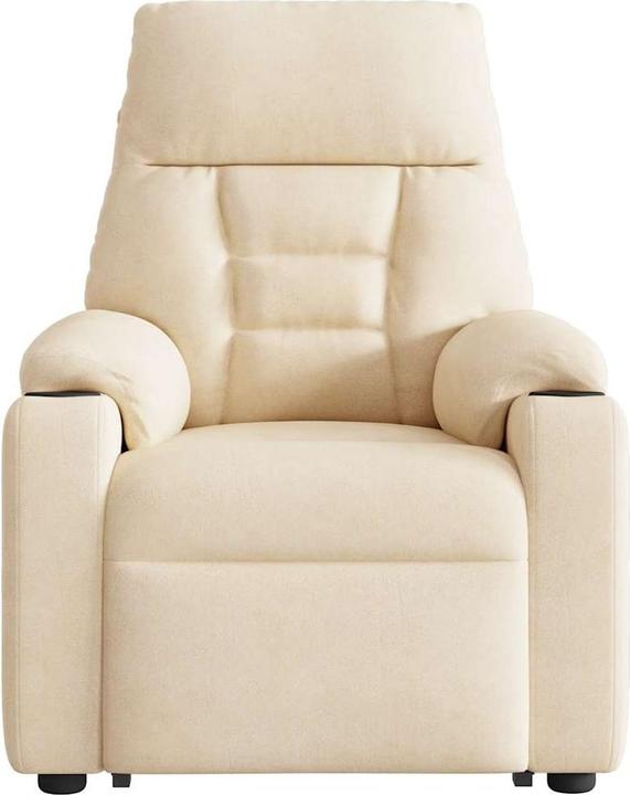 Actual product image VidaXL Massage chair stand-up aid electric Beige microfibre fabric