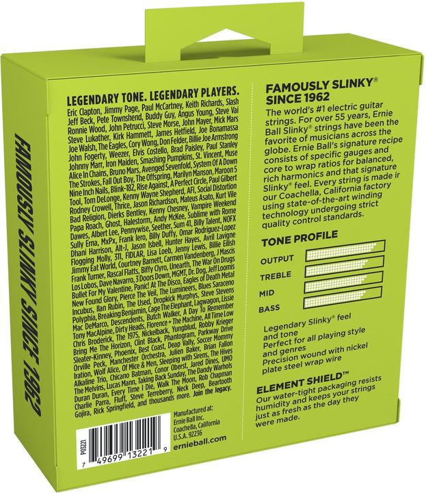 Actual product image Ernie Ball Slinky Nickel 3 Regular (6 x, Electric guitar, 0.05")