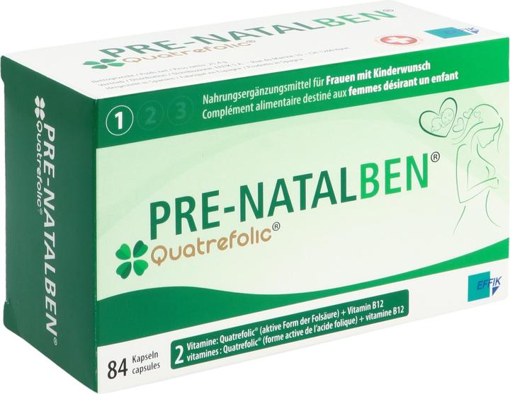 Natalben PreNatalben Quatrefolic (84 Stück, Kapseln, 65 g)