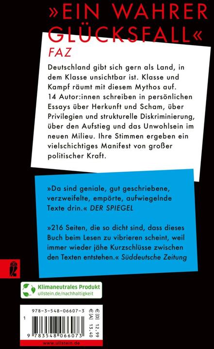 Produktbild Klasse und Kampf (Deutsch, Christian Baron, Maria Barankow, 2022)