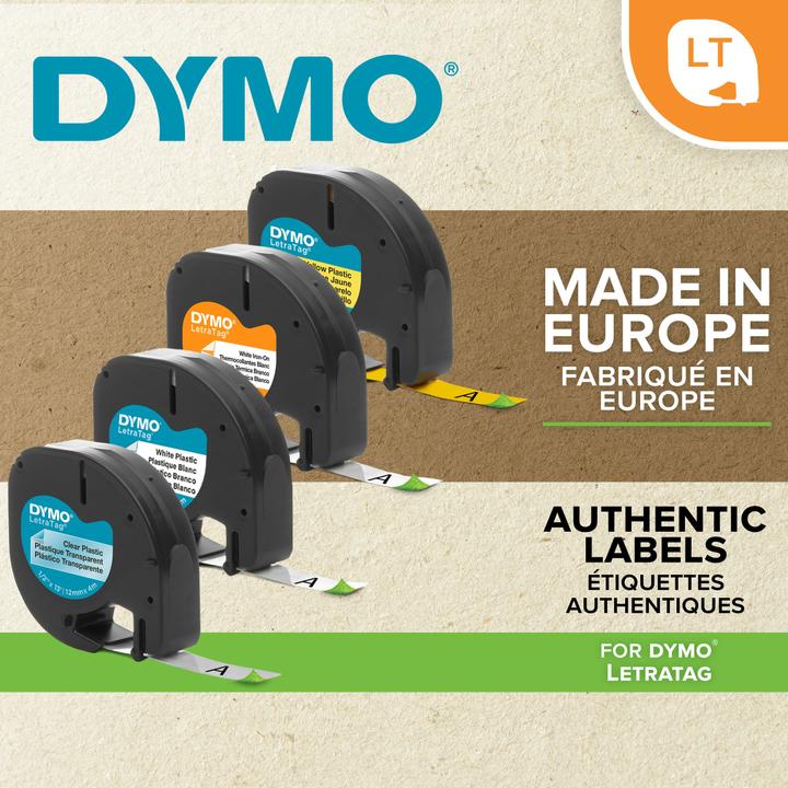 Actual product image Dymo Plastic ribbon black on blue (1.20 cm, Blue)