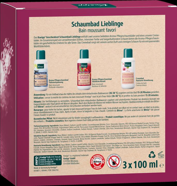 Immagine prodotto Kneipp I preferiti del bagno schiuma (Set per la cura del corpo)