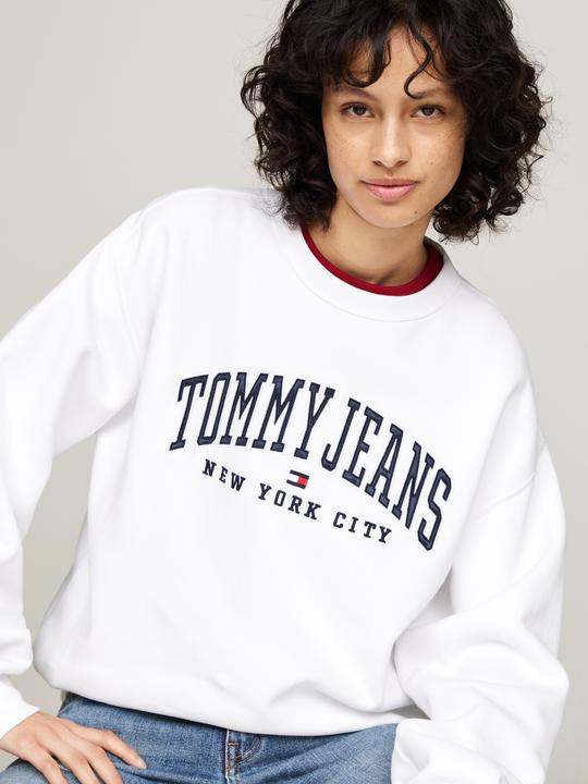 Immagine prodotto Tommy Hilfiger Varsity Relaxed Fit Crewneck Dames - Wit - Maat L (L)