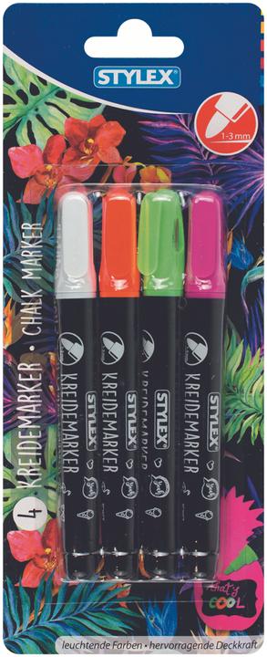 Actual product image Stylex Chalk marker coloured 1-3mm 4s (Multicoloured, 4 x)