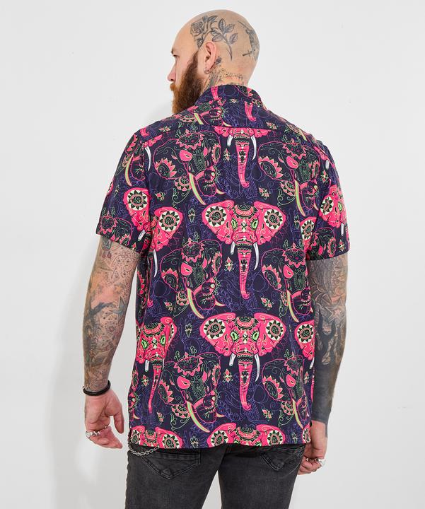 Actual product image Joe Browns Elephant Print Statement Short Sleeve Shirt (XL)
