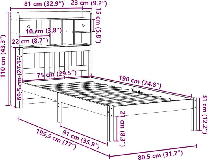 Actual product image VidaXL Nonie (75 x 190 cm)
