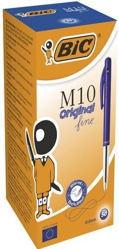 Produktbild Bic Kuglepen Clic blå Fine M10 51600 - (50 stk.) (Blau, 50 x)