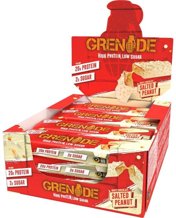Grenade Carb Killa White Chocolate Salted Peanut Proteinriegel (12x60g) (Weisse Schokolade, Erdnuss, 1 Stk., 800 g)
