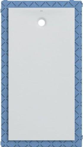 Actual product image Geberit rectangular shower tray Olona 80x140 cm, height 4 cm, drain center back, white/ matt