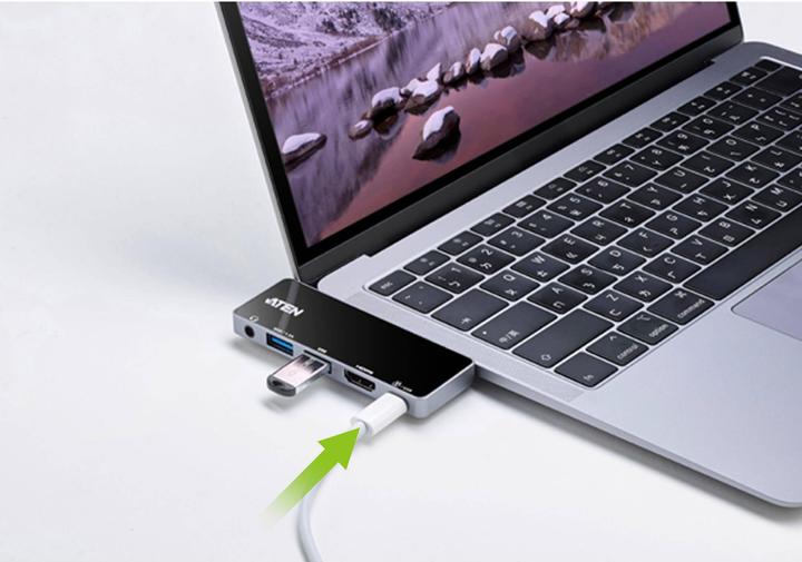 Actual product image Aten USB DisplayPort Adapter (Docking port (proprietary), 1 Ports)