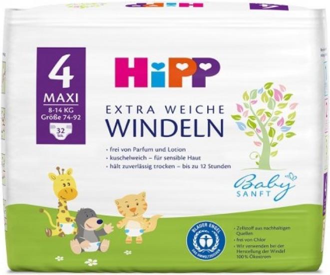 Image du produit Hipp Babysanft extra doux (Taille 4, Pack, 32 pièce(s))