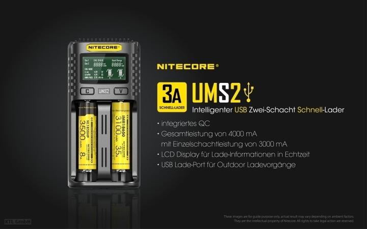 Immagine prodotto Nitecore UMS2 (1 pz., AAA, AA, Caricabatterie senza batteria)