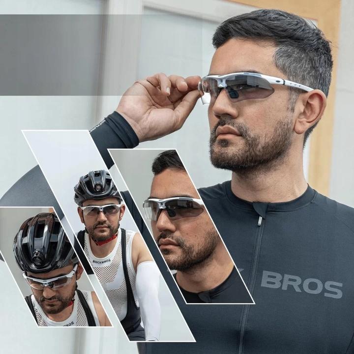 Immagine prodotto Rockbros 10002 occhiali da ciclismo polarizzanti - bianco (Bianco)