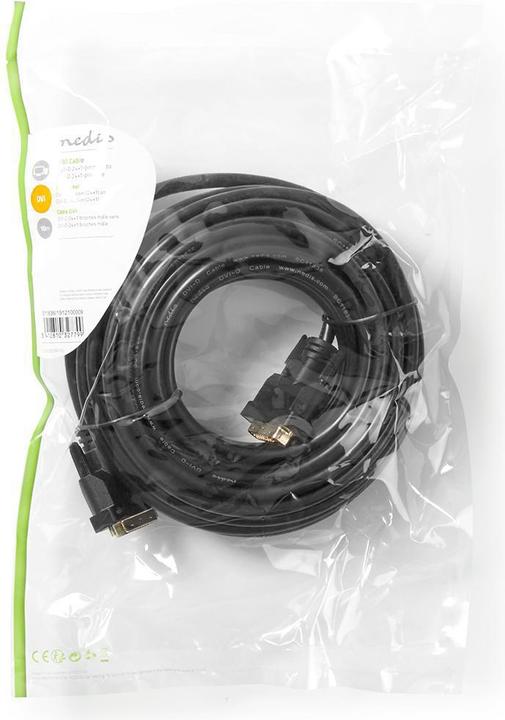 Produktbild Nedis DVI-Kabel - DVI-D 24+1-Pin Stecker - Vernickelt - 10 m - PVC - Schwarz (10 m, DVI)