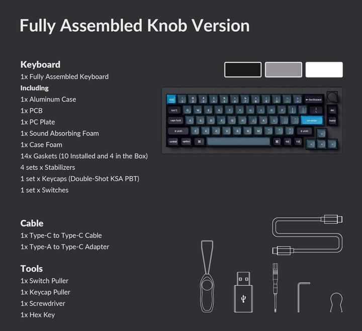 Immagine prodotto Keychron Q2 Pro (US, Senza fili, Cablato)