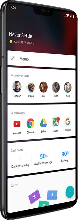Produktbild OnePlus 6 (128 GB, Midnight Black, 6.28", Dual SIM, 16 Mpx, 4G)