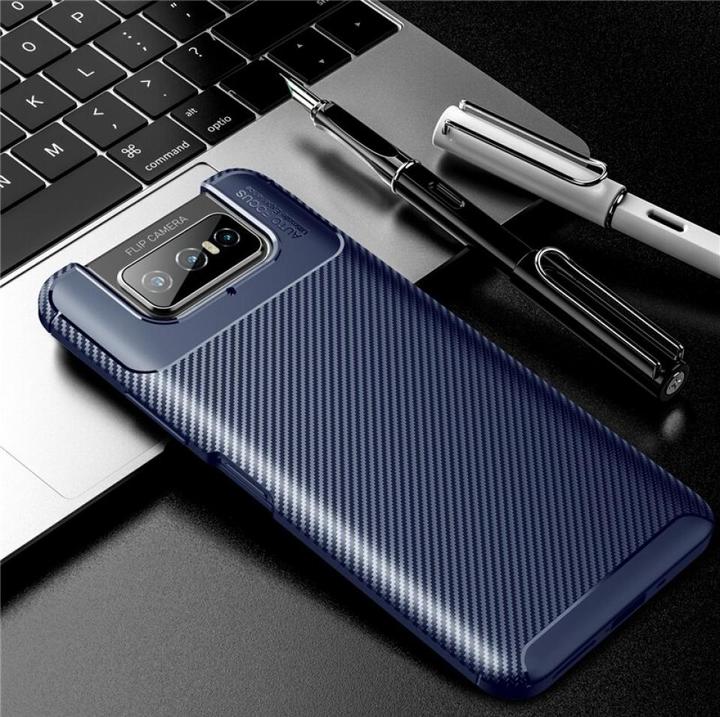 Produktbild Screenguard Asus Zenfone 7 / 7 Pro Hülle Carbon Design TPU Case (Asus Zenfone 7)