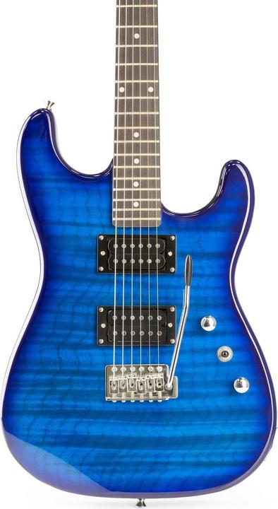 Produktbild Max E-Gitarre GigKit Quilted Style Blau (E-Gitarre, Holz)
