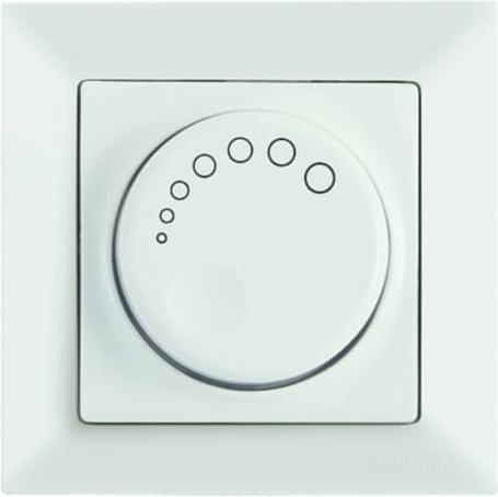 Actual product image Mutlusan Candela dimmer 600W illuminated rotary dimmer flush-mounted white