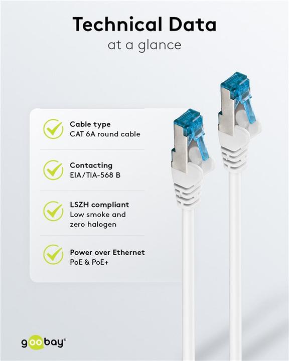 Produktbild Goobay Netzwerkkabel (S/FTP, CAT6a, 5 m)