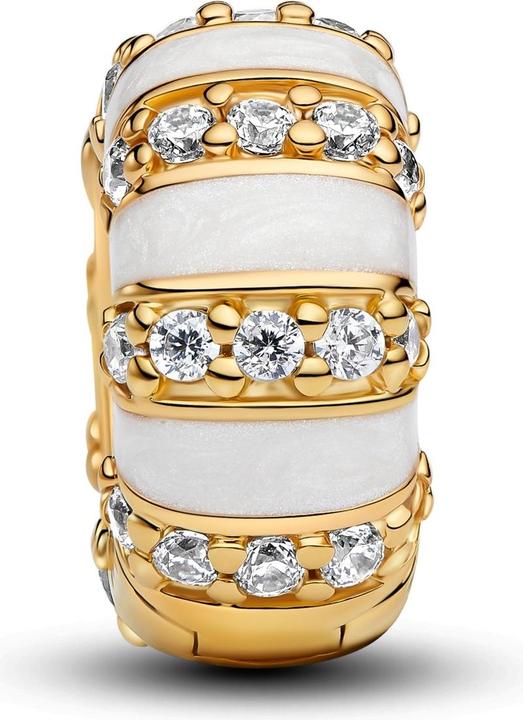 Immagine prodotto Pandora Ciondolo con clip in pietre e smalto (Smalto, Metallo, Placcato oro 14 K, Acciaio inossidabile)