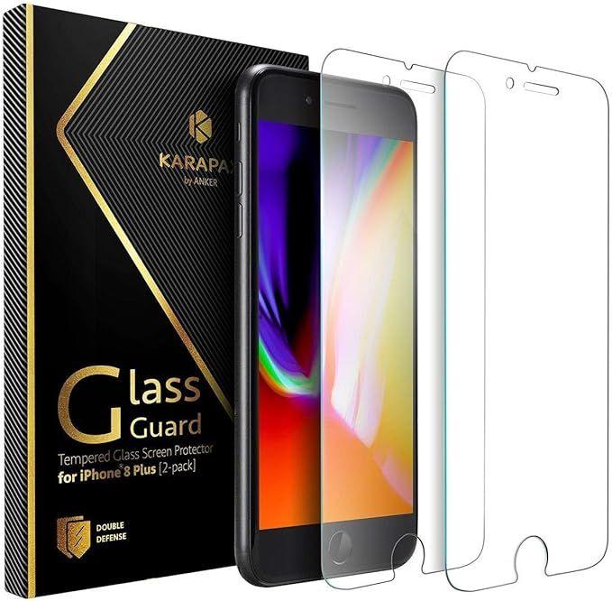 Anker Karapax Tempered Glass Screen Protector UN iPhone 8Plus / 7Plus (1 Stück, Apple iPhone 8 Plus)
