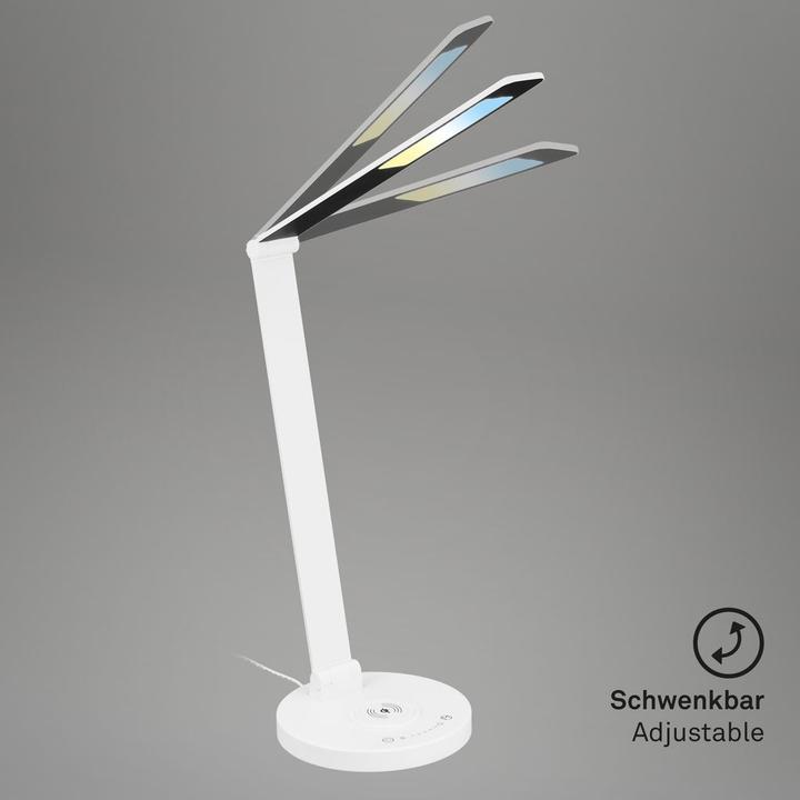 Produktbild Briloner CUMA CCT-LED Tischleuchte, Weiss, inkl. induktive Ladestation (670 lm)