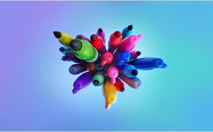 Produktbild Newell Sharpie - Permanent Marker Fine Glam Pop 5-Blister (2201774) (Mehrfarbig, 0.90 mm, 5 x)