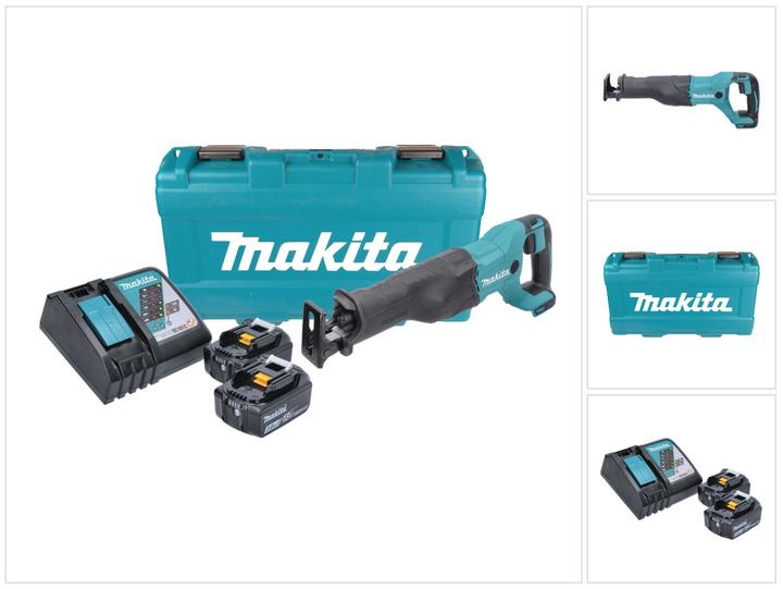 Produktbild Makita DJR 186 RFK Akku Reciprosäge Säbelsäge 18 V + 2x Akku 3,0 Ah + Ladegerät + Koffer