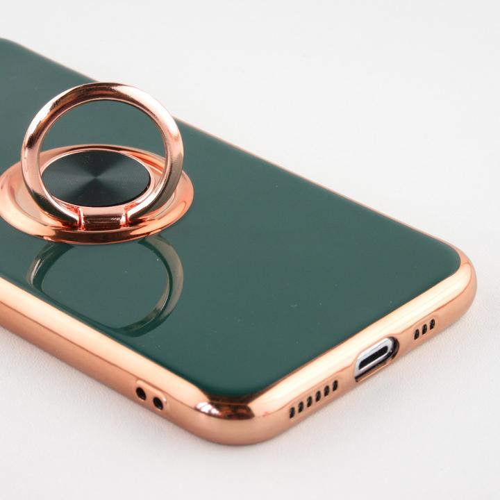 Produktbild PhoneLook Hülle Gummi Bronze mit Ring (Apple iPhone 11)