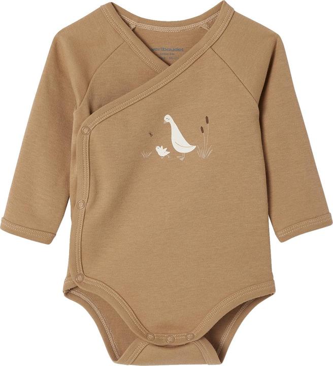 Actual product image Vertbaudet Bio-Kollektion: 2er-Pack Baby Wickelbodys mit langen Ärmeln (74)