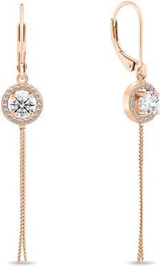 Brilio Silver - Charming long bronze earrings EA732R