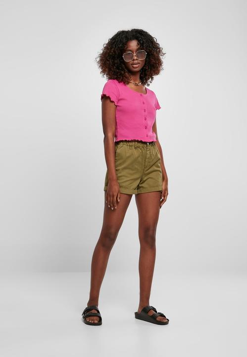 Image du produit Urban Classics Tee-shirt femme croisé à côtes - 12114 (4XL)
