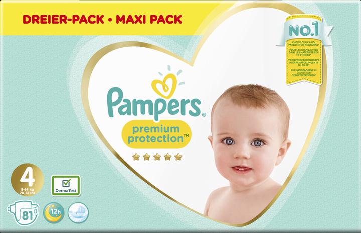 Actual product image Pampers Premium Protection (Size 4, Half month box, 81 Piece)