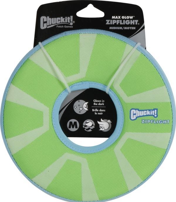 Image du produit Chuckit! Max Glow Zipflight Frisbee Glow In The Dark (Jouet à lancer chien)