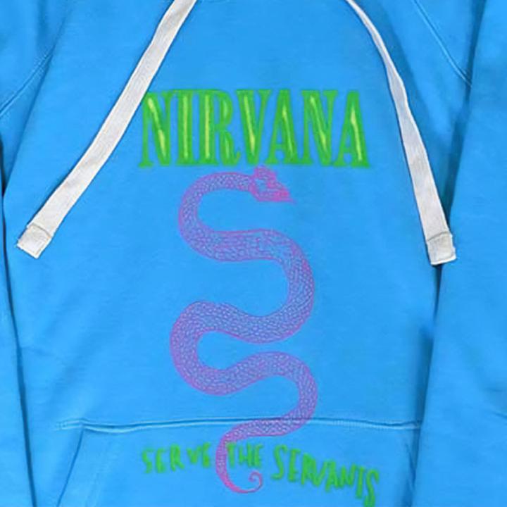 Immagine prodotto Nirvana Felpa con cappuccio unisex da adulto Serve The Servants Neon Pullover (M)