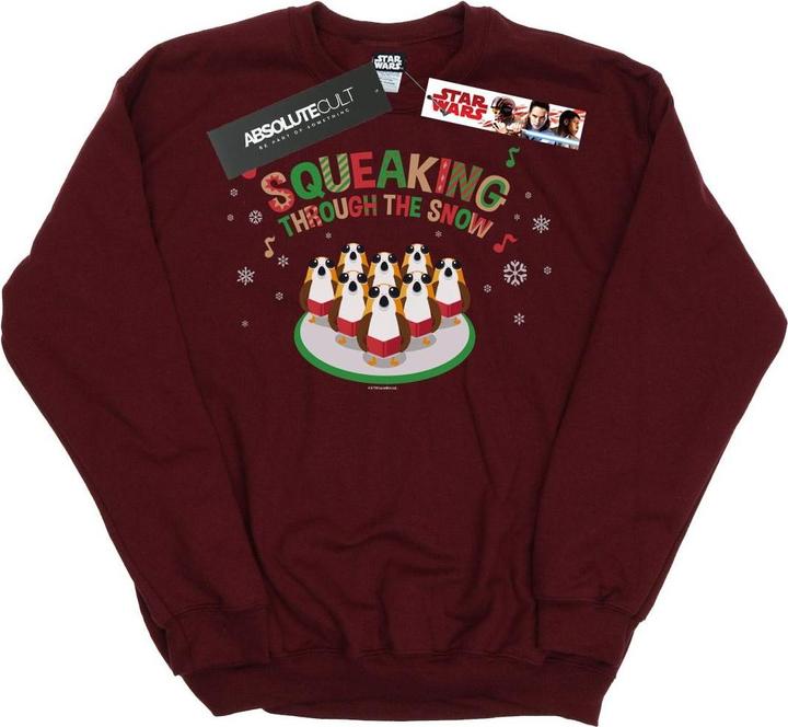 Star Wars The Last Jedi Porgs Squeaking Through The Snow Sweatshirt Jungen