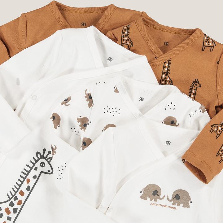 Actual product image La Redoute Collections Pack of 5 Long Sleeve First Time Bodysuits (74)