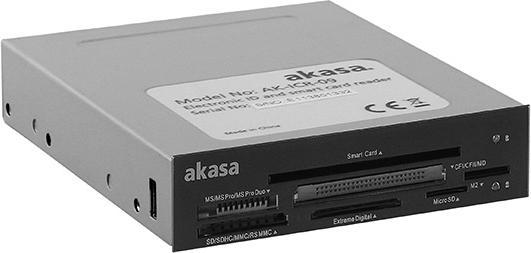 Immagine prodotto Akasa AK-ICR-09 Lettore di ID e Smart Card da 3,5 pollici (Scheda madre USB 2.0 interna)