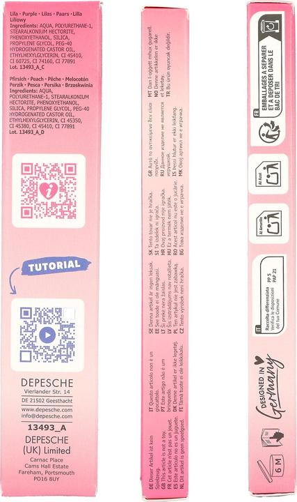 Produktbild Top Model Topmodel - TOPModel Nail Polish Pen Set BEAUTY and ME - Pink and White, Peach-Coloured and Purple -