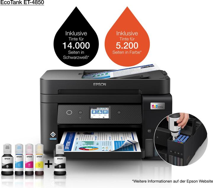 Produktbild Epson EcoTank ET-4850 (Tintentank, Farbe)