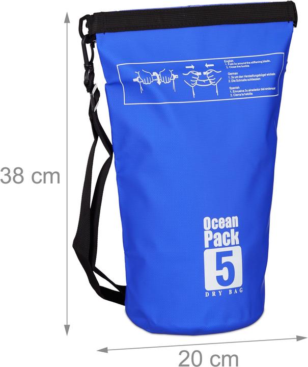 Immagine prodotto Relaxdays Zaino impermeabile ocean pack 5L (5 l)