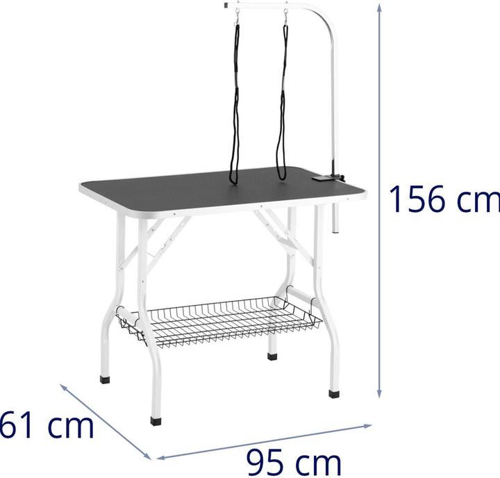 Produktbild Physa Trimmtisch Hund Hundefrisiertisch Schertisch 2 Schlaufen 91x61x80 cm klappbar