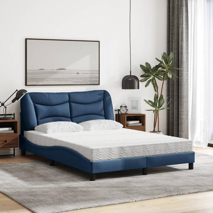 Produktbild VidaXL Bett mit Matratze 140 x 190 cm Stoff (140 x 190 cm)
