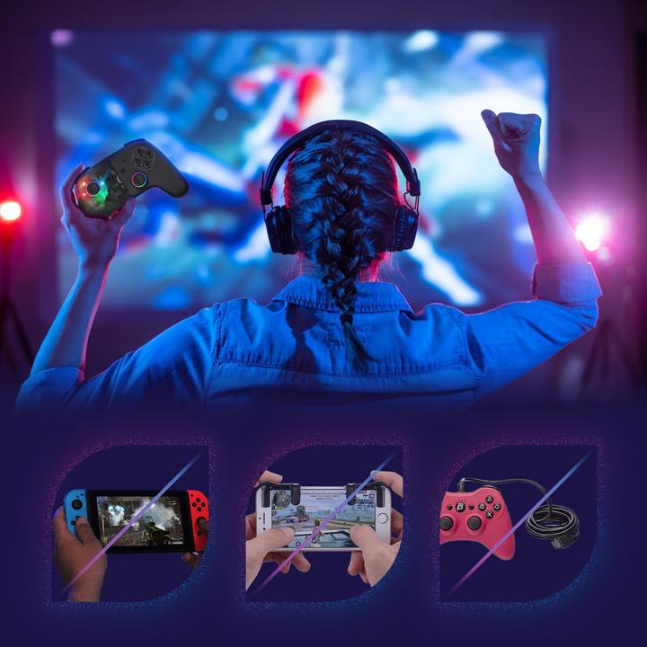 Image du produit Oniverse Contrôleur Bluetooth pour Nintendo Switch / PC / IOS / Android - Black Star (Switch)