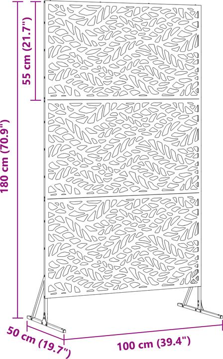 Produktbild VidaXL Metallzaunpanel Anthrazit Metall Gross Muster Aussen Metallzaun